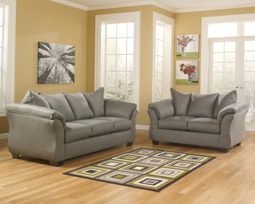 Signature Design by Ashley Darcy Sofa & Loveseat in Cobblestone