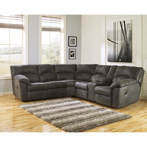 Signature Design by Ashley Tambo 2-Piece Sectional in Pewter