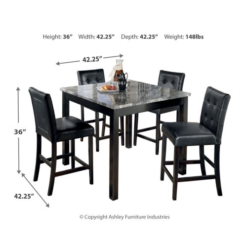 Signature Design by Ashley Maysville 5-Piece Counter Height Dining Set