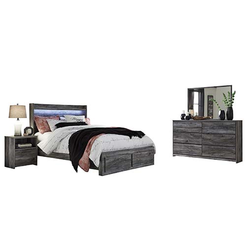 Signature Design by Ashley Baystorm 6-Piece King Panel Storage Bedroom Set