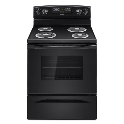 Amana Black 4.8 Cu. Ft. Coil Top Electric Range