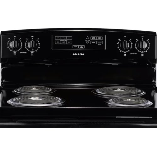 Amana Black 4.8 Cu. Ft. Coil Top Electric Range
