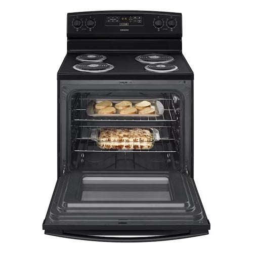 Amana Black 4.8 Cu. Ft. Coil Top Electric Range