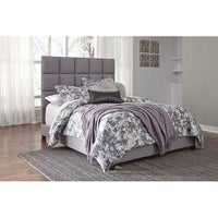 Signature Design by Ashley Dolante Queen Square-Tufted Upholstered Bed - Gray display image