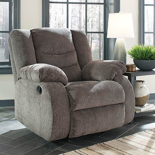 Signature Design by Ashley Tulen Rocker Recliner in Gray