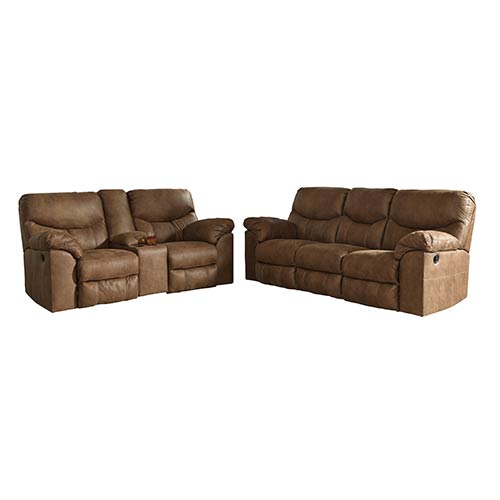 Signature Design by Ashley Boxberg-Bark Reclining Sofa and Loveseat