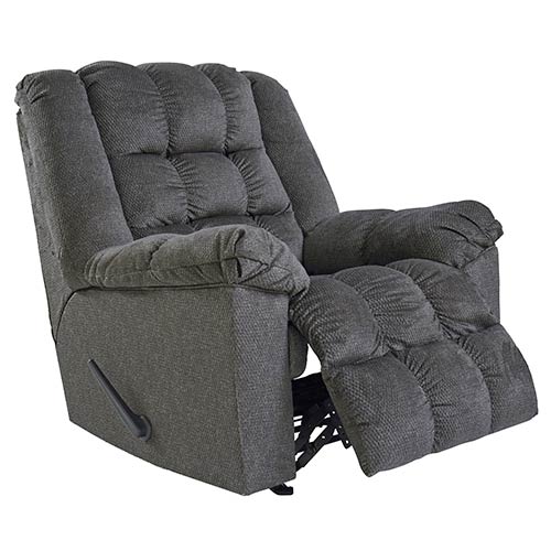 Signature Design by Ashley Drakestone-Charcoal Heat and Massage Rocker Recliner