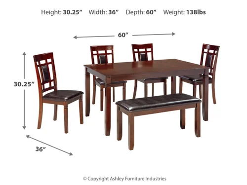 Signature Design by Ashley Bennox 6-Piece Dining Table Set