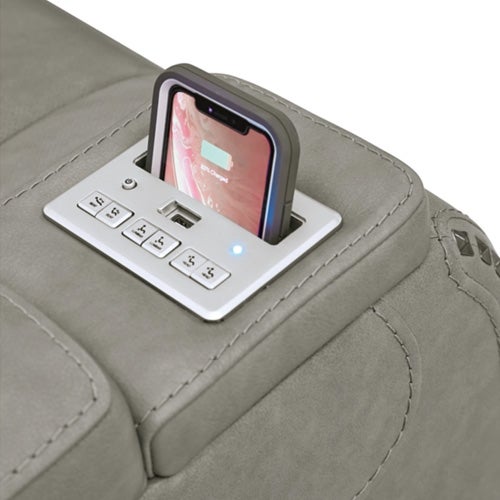 Signature Design by Ashley The Man-Den Power Recliner In Gray