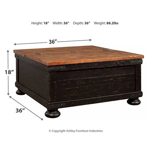 Signature by Ashley Valebeck Square Lift Top Cocktail Table