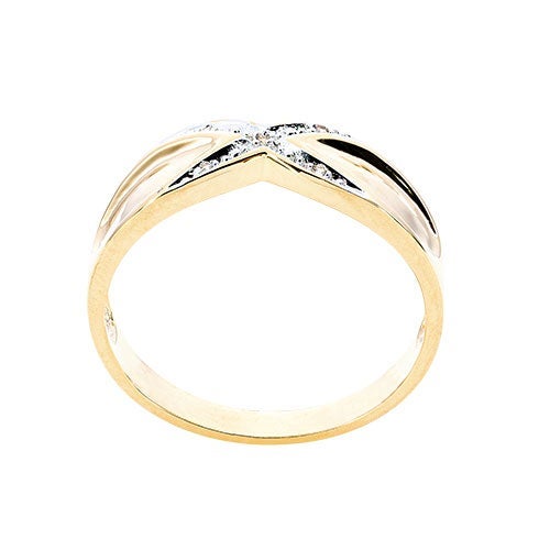 Mens 10K Gold Genuine Diamond Accent Ring