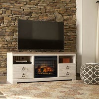 Signature Design by Ashley Willowton 63 Inch Electric Fireplace TV Stand  display image