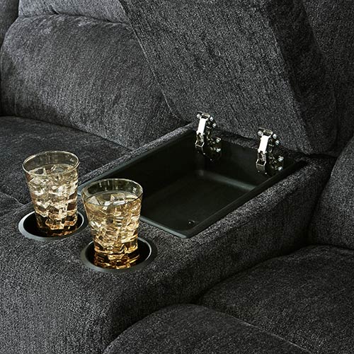 Signature Design by Ashley Draycoll Reclining Sofa & Loveseat in Slate