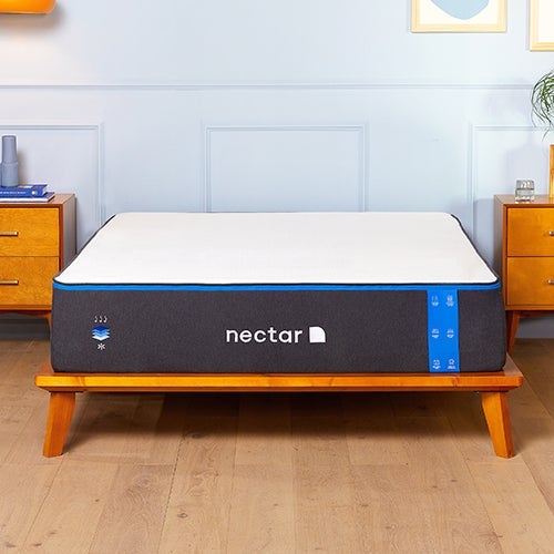 Signature Design by Ashley Vintasso Black King Upholstery Bed & Nectar Classic King Mattress