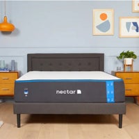 Nectar Queen Upholstered Platform Bed - Grey display image