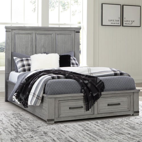 Signature Design by Ashley Russelyn King Storage Bed In Gray