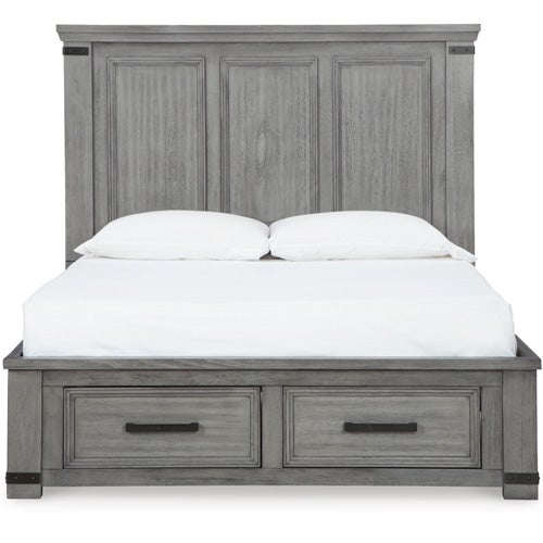 Signature Design by Ashley Russelyn King Storage Bed In Gray