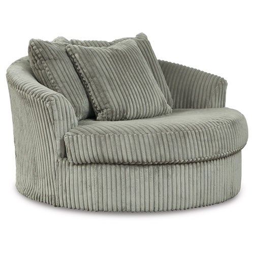 Signature Design by Ashley Lindyn Oversized Swivel Accent Chair In Fog