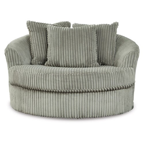 Signature Design by Ashley Lindyn Oversized Swivel Accent Chair In Fog