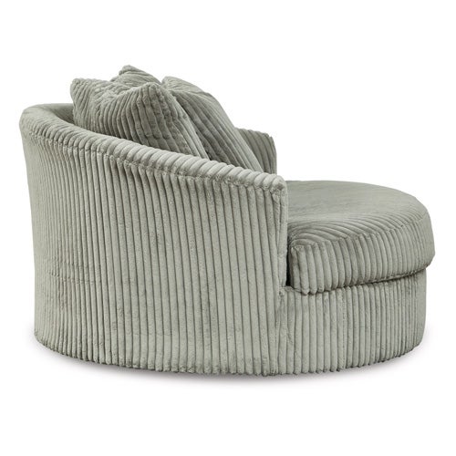 Signature Design by Ashley Lindyn Oversized Swivel Accent Chair In Fog