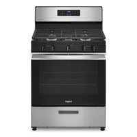Whirlpool Stainless 5.1 Cu. Ft. Freestanding Gas Range with Edge to Edge Cooktop display image