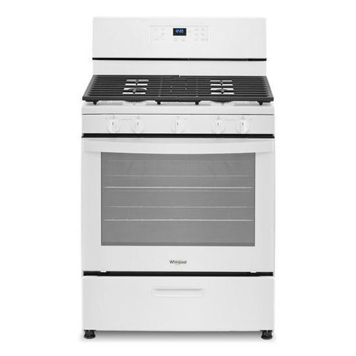 Whirlpool White 5.1 Cu. Ft. Freestanding Gas Range with Edge to Edge Cooktop