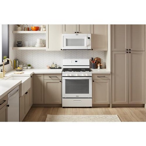 Whirlpool White 5.1 Cu. Ft. Freestanding Gas Range with Edge to Edge Cooktop