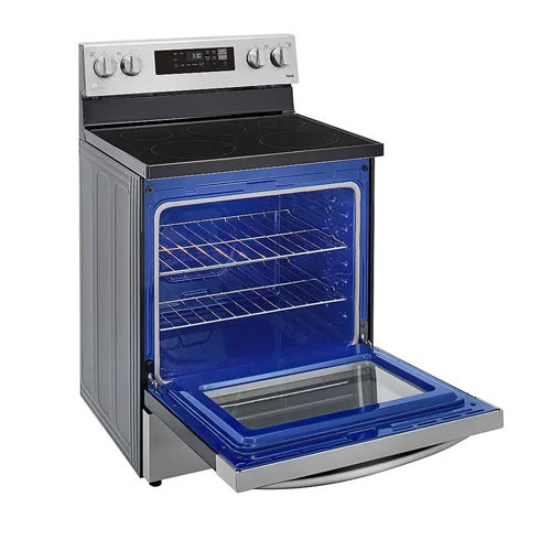 LG 6.3 Cu. Ft. Smart Wi-Fi Enabled Electric Range with Easy Clean in Stainless Steel
