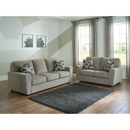 Signature Design by Ashley Cascilla Sofa & Loveseat in Pewter