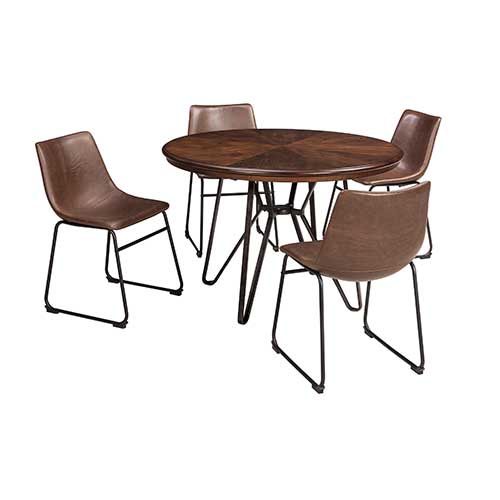 Signature Design by Ashley 5-piece Centiar Round Dining Table & 4 Chairs