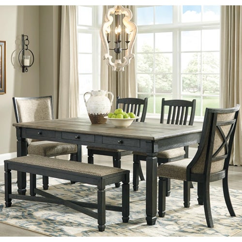 Signature Design by Ashley Tyler Creek Dining Table with 4 Chairs and Bench
