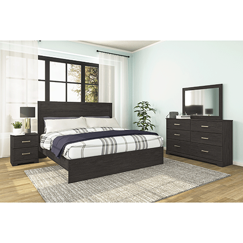 Signature Design by Ashley 5-Piece Belachime King Panel Bedroom in Black