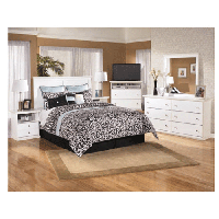 Signature Design by Ashley Bostwick Shoals 4-Piece Queen Panel Bedroom Set in White  display image