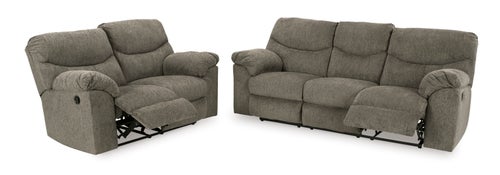 Signature Design by Ashley Alphons Reclining Sofa and Loveseat-Putty