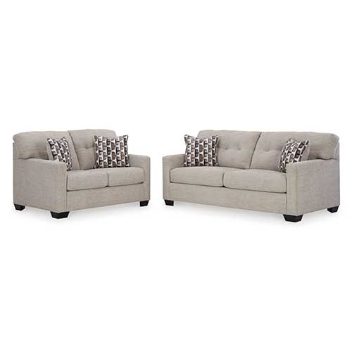 Signature Design by Ashley Mahoney Sofa & Loveseat in Pebble