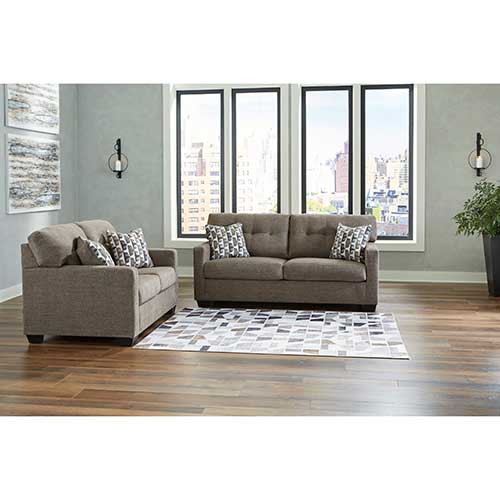 Signature Design by Ashley Mahoney Sofa and Loveseat in Chocolate