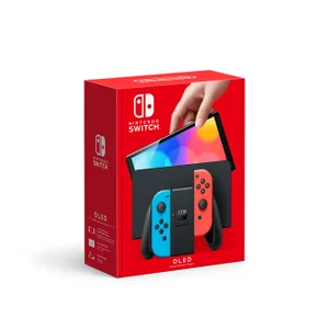 nintendo-switch-oled-with-neon-red-blue-and-case