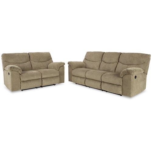 Signature Design by Ashley 2-Piece Alphons Reclining Sofa & Loveseat in Briar