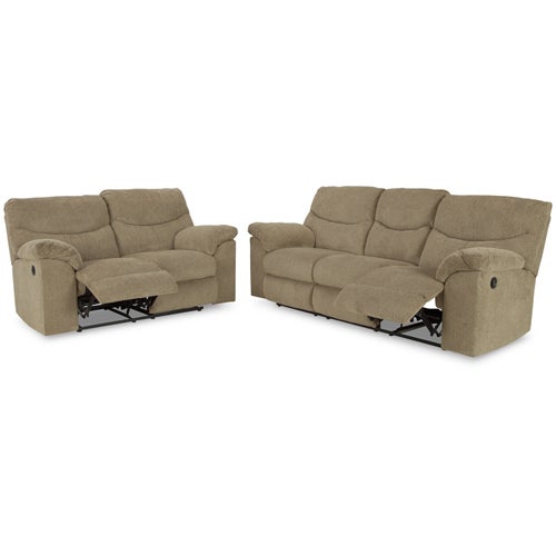 Signature Design by Ashley 2-Piece Alphons Reclining Sofa & Loveseat in Briar