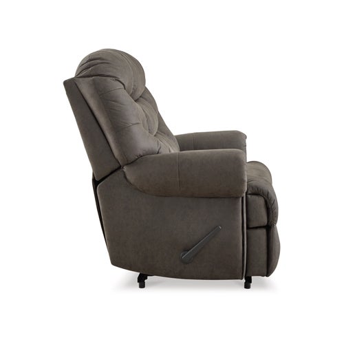 Signature Design by Ashley Camera Time Recliner in Gunmetal