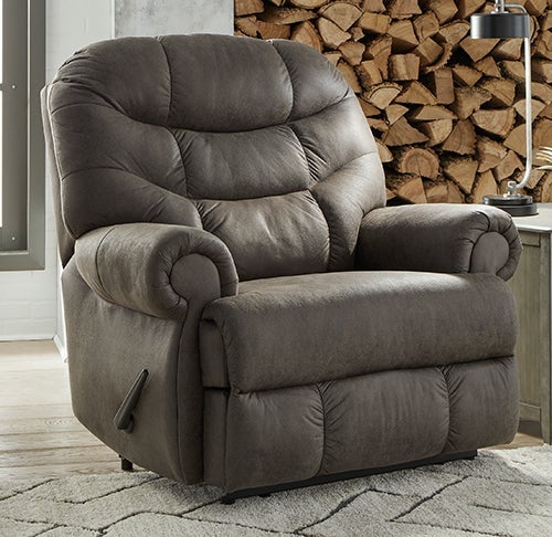 Signature Design by Ashley Camera Time Recliner in Gunmetal