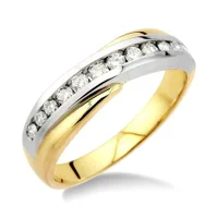 1/3 Ctw Round Cut Diamond Women's Ring in 10K Yellow Gold - Size 5 display image