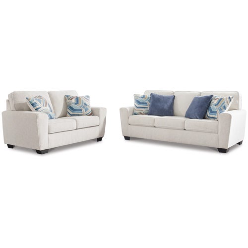 Signature Design by Ashley Cashton Sofa & Loveseat in Snow