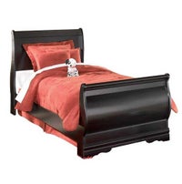 Huey Vineyard Twin Sleigh Bed in Black display image