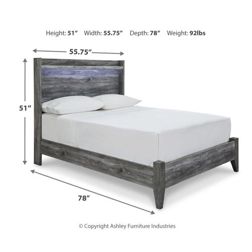 Signature Design by Ashley Baystorm Gray Full Panel Bed