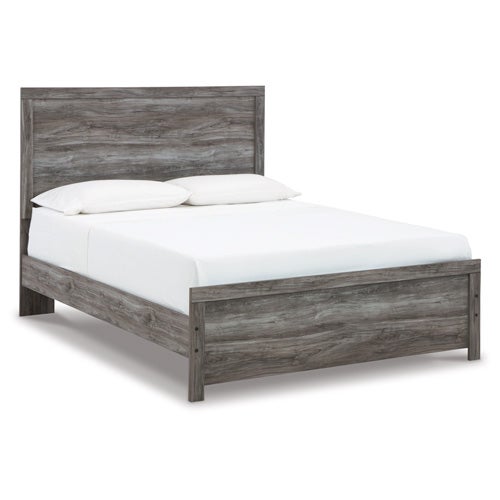 Bronyan Queen Panel Bed, Dresser, Mirror & Nightstand in Dark Gray