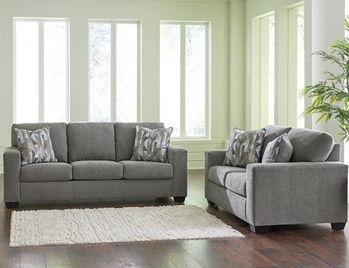 Signature Design by Ashley Deltona-Graphite Sofa and Loveseat