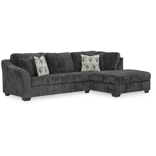 Signature Design by Ashley Biddeford 2-Piece Sectional with Chaise in Shadow