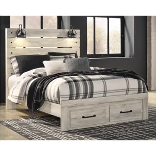 Cambeck Queen Panel Storage Bed, Dresser, Mirror and Nightstand
