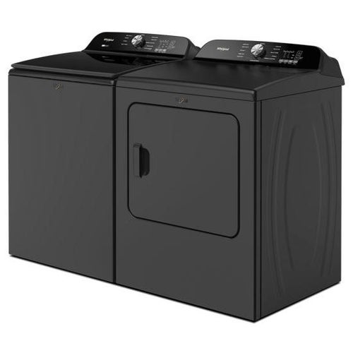 Whirlpool 5.3 Cu.Ft. Top Load Washer and 7.0 Cu.Ft. Gas Dryer Pair - Volcano Black